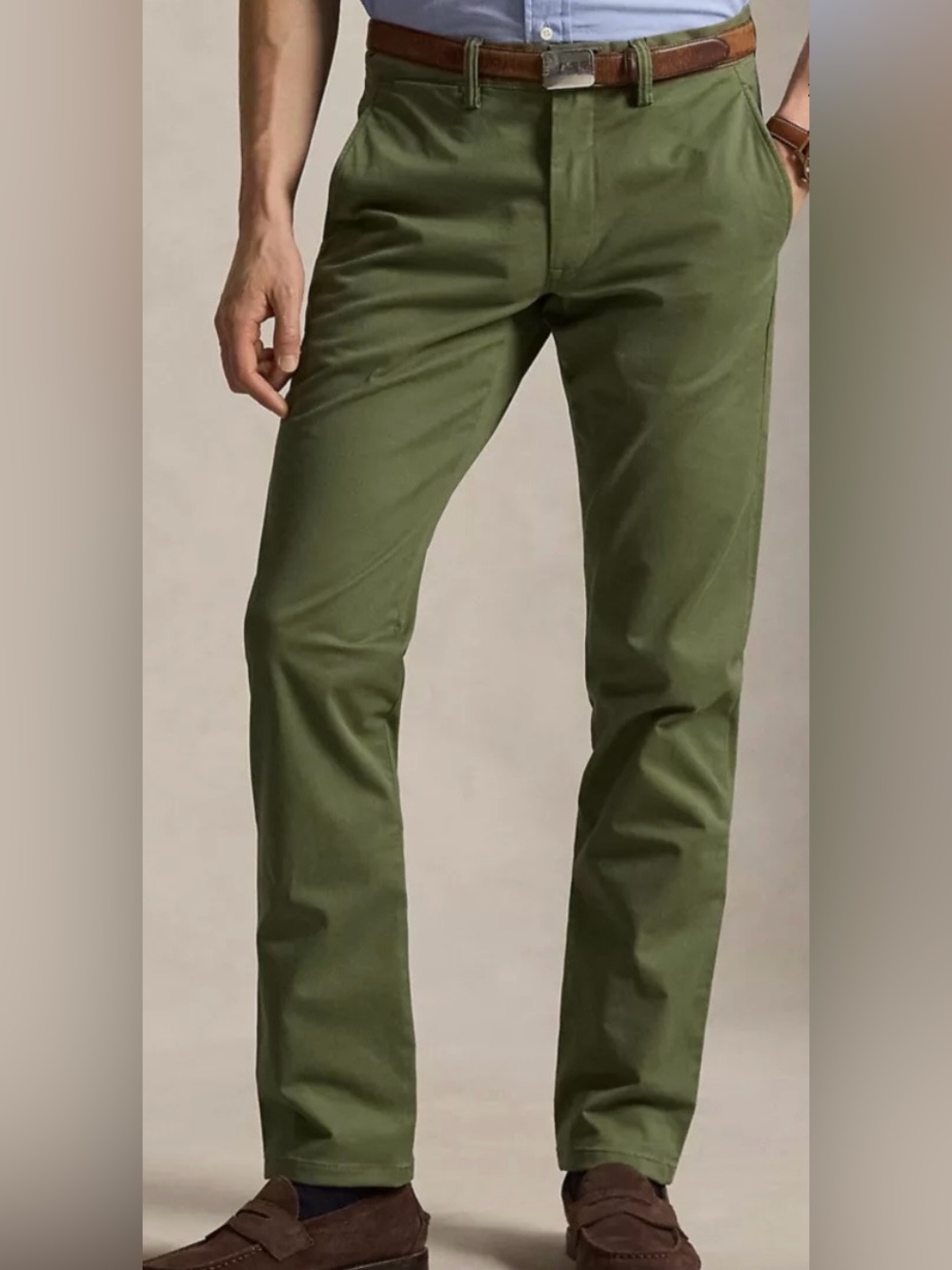 Polo Ralph Lauren Men's Bedford Stretch Slim Fit Chino Pants 38x32 Green NWT